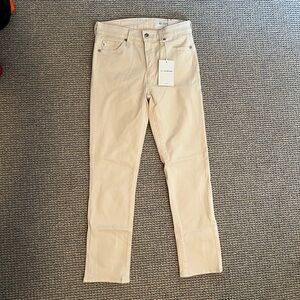 AG Cloud Soft Mari Crop White High Rise Slim Straight Denim Jeans - Size 25
